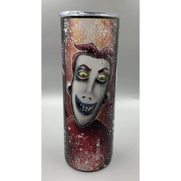 Nightmare‎ Before Christmas Metal Tumbler 20oz Hot/Cold Lock Shock & Barrel - Picture 3 of 6